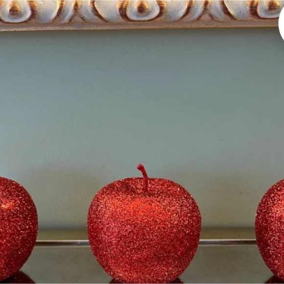 Set of 12 Sparkly Apple Ornaments | Glitter Holiday Decor - Picture 14 of 14